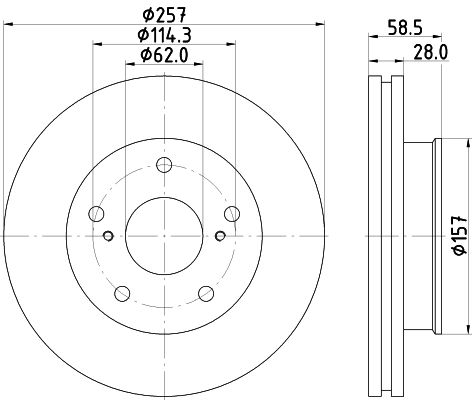 HELLA PAGID Jarrulevy 8DD 355 117-821